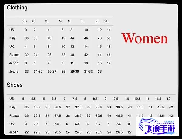 【2023最新尺码对照】 欧洲尺码与日本尺码换算大全，轻松购物无忧！