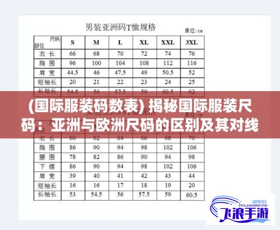 (国际服装码数表) 揭秘国际服装尺码：亚洲与欧洲尺码的区别及其对线上购物选择的影响